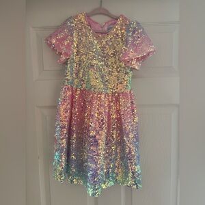 Lola + The Boys Pink Ombré Sequin Dress